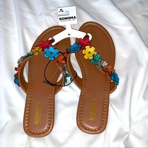 Sonoma women's floral flip-flop sandals